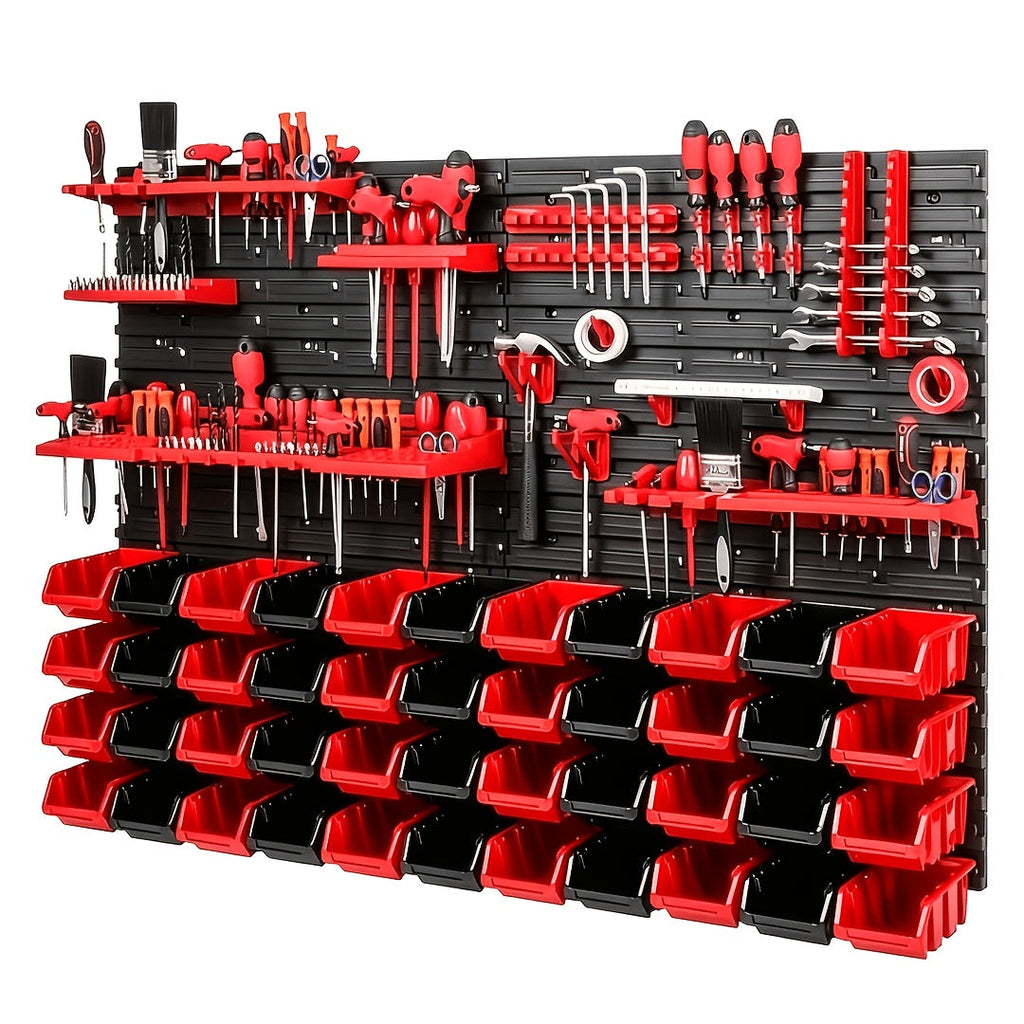 Tool Organizer Set - Screwdriver & Wrench Storage Box, Garage Tool Rack for Screws, Nuts, Nails & Small Hardware, Home Garage & Studio Organization - 32, 39, 49 & 69 Piece