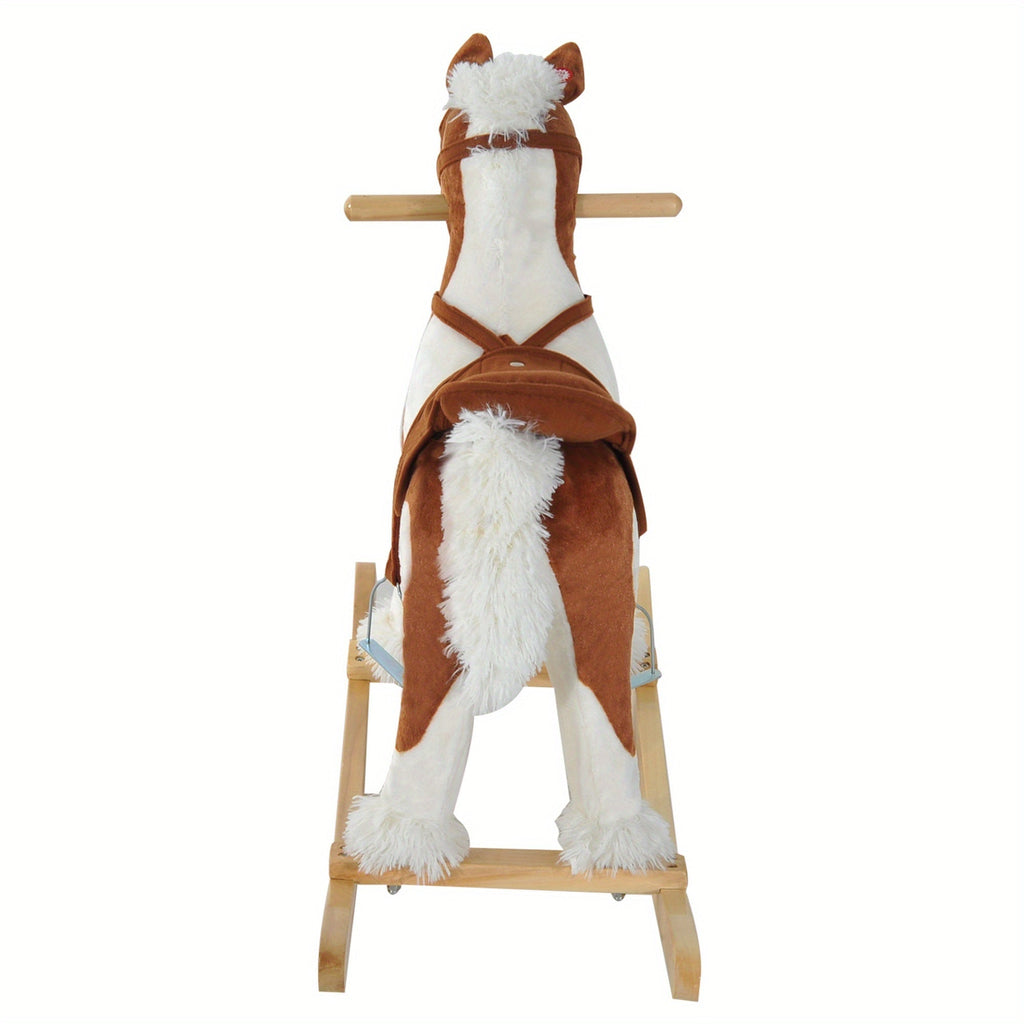 Kids Rocking Horse Ride-On Toy with Nursery Rhyme Music & Lights for Toddlers Ages 1-3, Classic Horse Rocker for Boys & Girls, Fun Indoor Ride-On for Early Development & Active Play