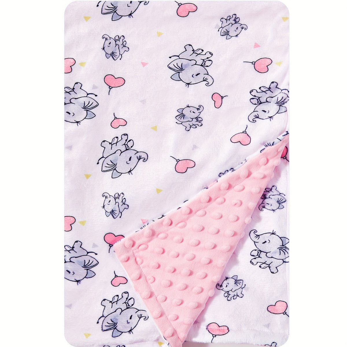 Soft Minky Baby Blanket Double Layer Plush 30x40 Inches for Boys Girls – Dotted Backing Toddler Blanket Shower Gift