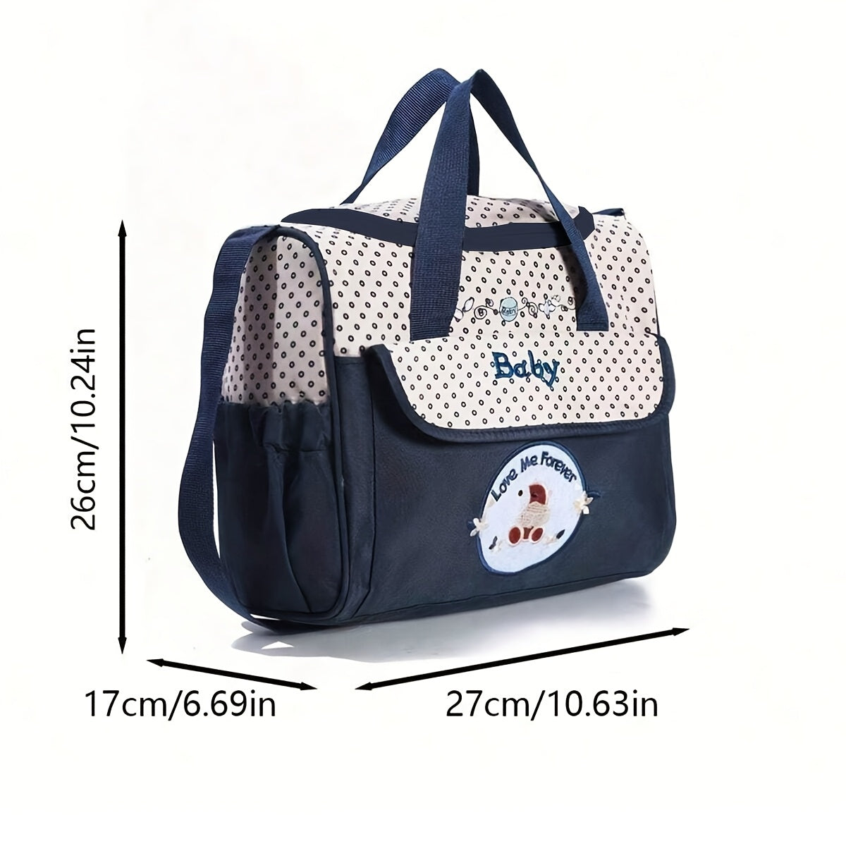 Cute Bear Crossbody Mommy Diaper Bag, Lightweight Multifunctional Single Shoulder Bag with Multi-Compartments for Travel & Outings, Fashion Portable Baby Bag for Mom