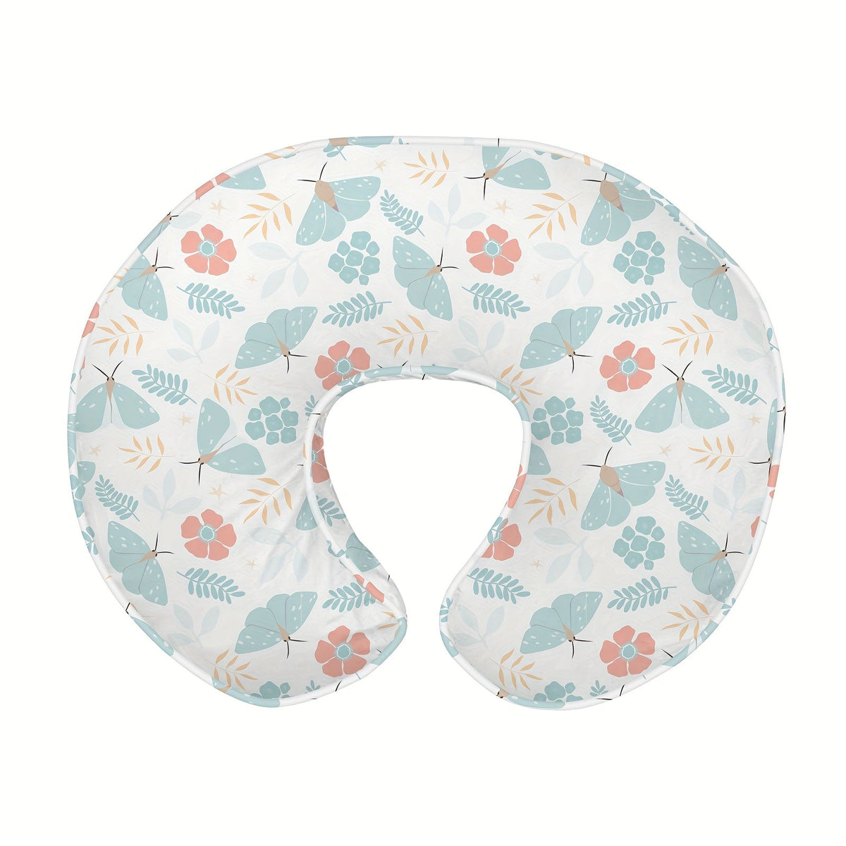 Butterfly Nursing Pillow for Breastfeeding & Bottle Feeding, Soft Breathable Ergonomic Baby Feeding Support Pillow for Moms, Multifunctional Travel Nursing Cushion for Babies 0-12 Months, Jungle Elephant