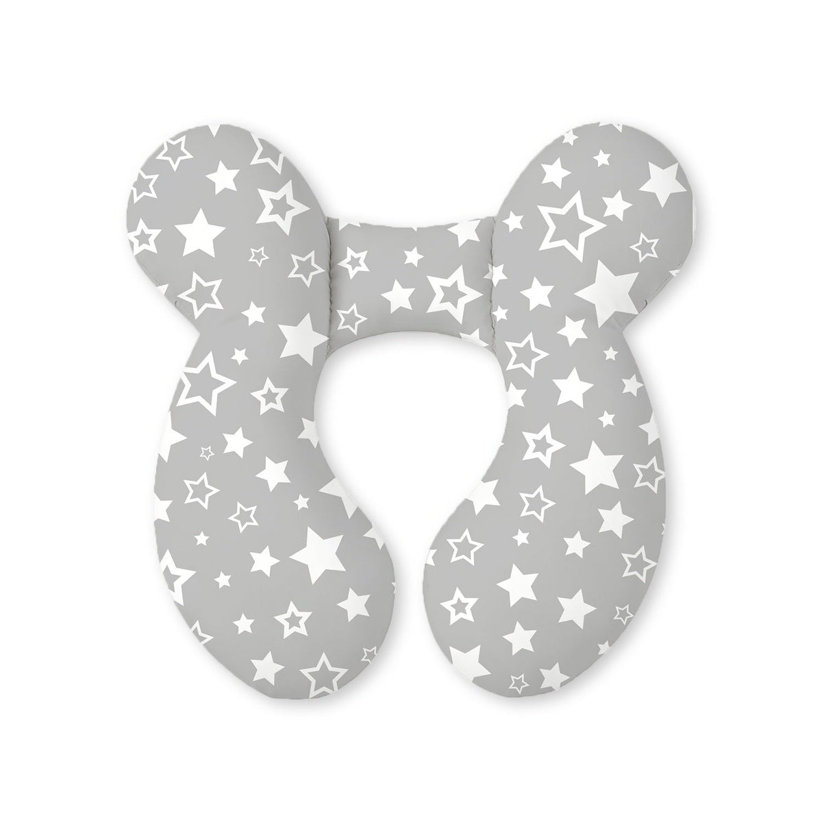 Kids Car Seat Headrest Pillow, Universal Child Head Support Neck Pillow for Boys & Girls, Cute Patterns including Green Leaves Pink Bow Rainbow Grey Stars & Gray Clouds
