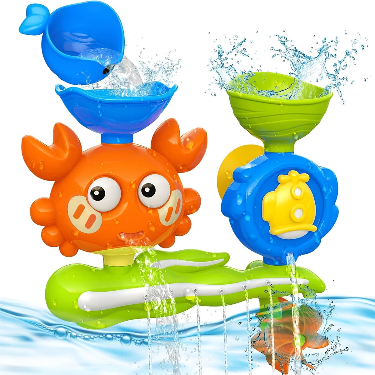 Kids Bath Toys Set, Safety-Designed Vibrant Color Water Play Toys for Toddlers & Children, Fun Bath Time Companions for Boys & Girls, Baby Shower & Holiday Gift