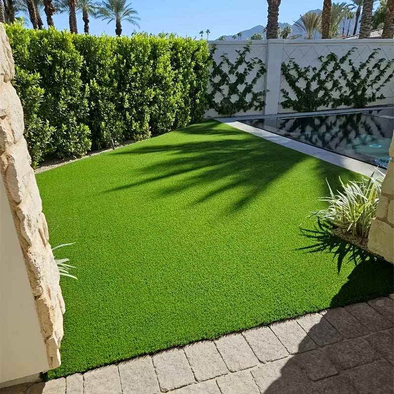 Premium Artificial Grass Turf Outdoor Rug – Fake Lawn for Playground Garden Backyard Patio Pet Training & Landscaping in Green (4×10 ft & 5×8 ft)