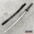 Carbon Steel Japanese Training Sword 40" Full Tang Unsharpened Katana with Dragon Engraved Wooden Scabbard – Martial Arts Practice Samurai Sword