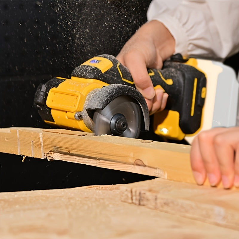 3-Inch Brushless Circular Saw Compatible with DeWalt 20V MAX Battery for Metal Wood Tile & Plastic – Tool Body + 5 Blades Included Battery Not Included