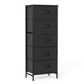 5-Drawer Storage Cabinet Heavy Duty Steel Frame Wood Top Rack Freestanding Organizer for Home Office Bedroom Basement 4 Colors Available Easy Assembly