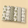 6-Pack Soft Flannel Printed Baby Swaddling Blankets, Cute Printed Star Car Elephant Floral & Animal Pattern Baby Wrap Blanket Set for Newborns & Infants, Multiple Designs