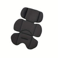 Baby Car Seat Cushion with Universal Head Support, Breathable Mesh & Padded Sponge One-Piece Seat Pad for Newborns, Strollers Swings & Car Seats, Black & Gray