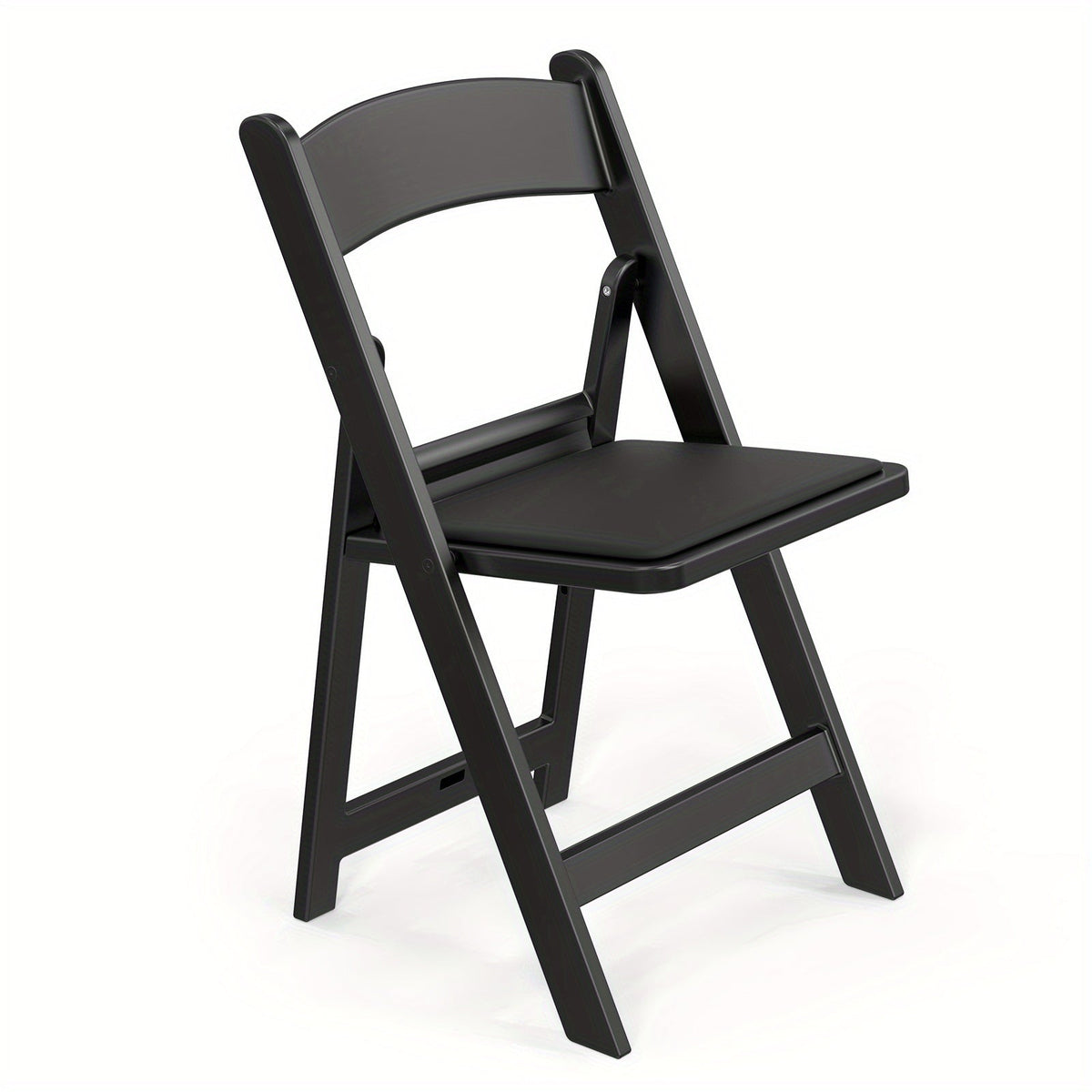 Resin Folding Chairs with Cushioned Seats – Foldable Plastic Padded Chair for Indoor Outdoor Events Weddings BBQ Camping Patio in White & Black (Set of 1 2 4 or 8)