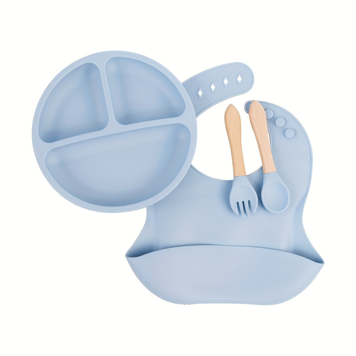 TYRY.HU Personalized Silicone Weaning Kit with Custom Name, Cartoon Baby Feeding Set with Plate for Toddlers & Babies, Easy to Clean, 4pc & 5pc Sets, Pink, Beige, Blue & Green, Ideal Baby Shower & Christmas Gift