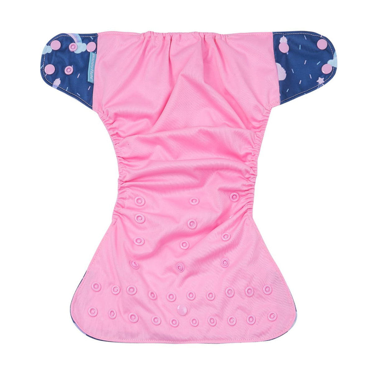 Happyflute 4-Pack Washable Reusable Cloth Diaper Covers, Adjustable Cloth Nappy Covers Fit 6.61–33.07 lbs, Eco-Friendly Reusable Diapers for Babies & Toddlers, Unicorn