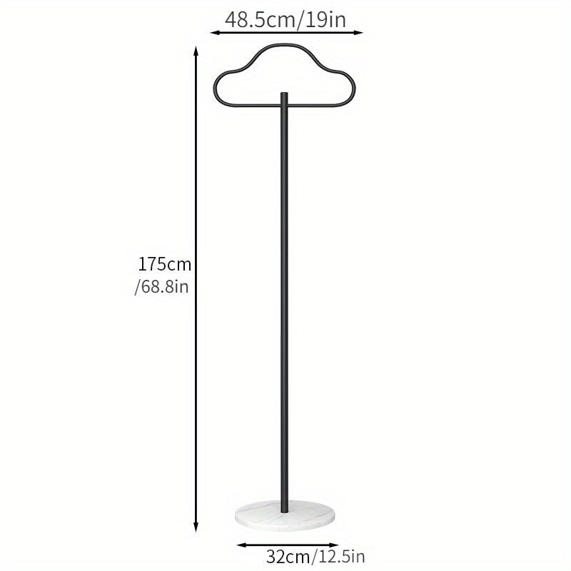 Modern Cloud Coat Rack Floor Standing – Italian Style Minimalist Iron Art Clothes Hanger with Round Base for Bedroom Living Room in White Gold Black