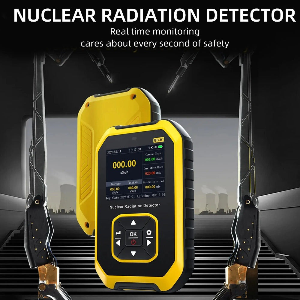 Geiger Counter Nuclear Radiation Detector - Portable Handheld Dosimeter with LCD Display for Beta, Gamma & X-Ray Radiation Monitoring