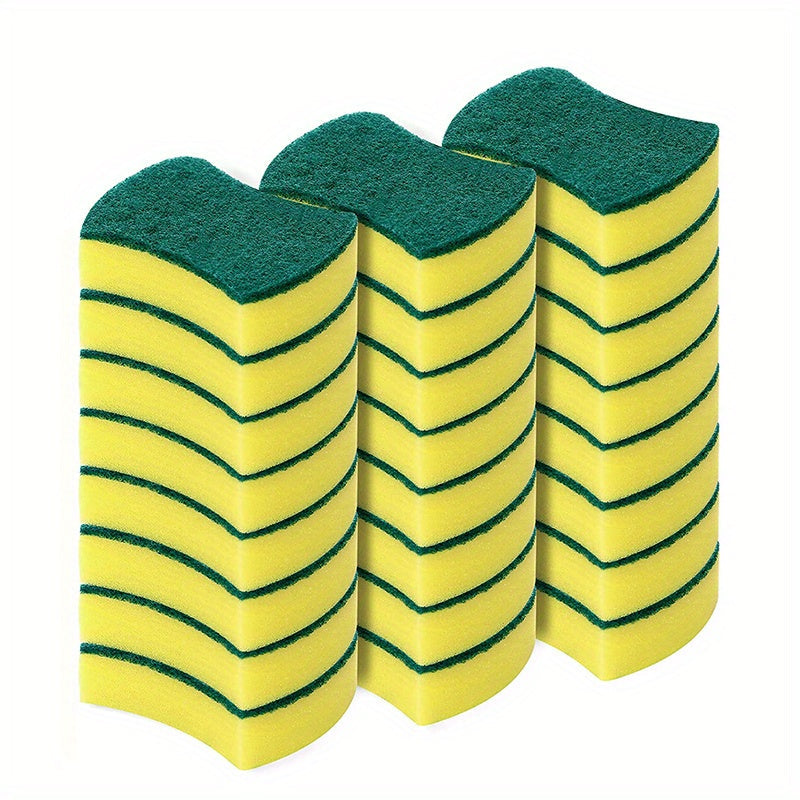 12/24-Piece Kitchen Cleaning Sponge Set - Polyurethane Dish Sponge & Scouring Pad for Effortless Dishware Scrubbing