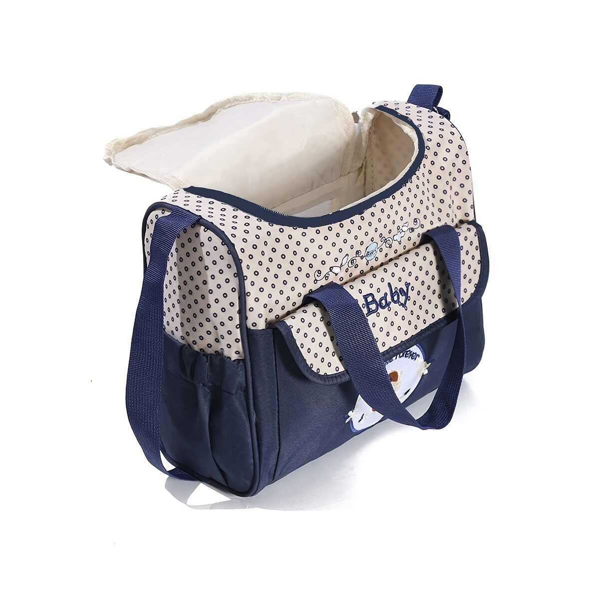 Cute Bear Crossbody Mommy Diaper Bag, Lightweight Multifunctional Single Shoulder Bag with Multi-Compartments for Travel & Outings, Fashion Portable Baby Bag for Mom