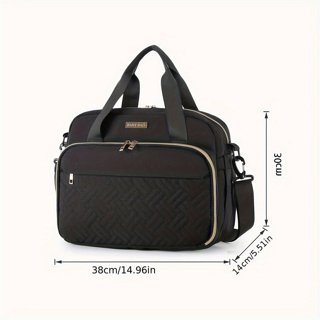 Extra-Large Oxford Cloth Diaper Bag, Multi-Functional Maternity Hospital Bag & Travel Organizer, Crossbody Messenger Bag for Mom with Large Capacity for Diapers Baby Essentials & Gym
