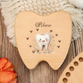 Personalized Baby Tooth Keepsake Storage Box, Custom Name & Color-Printed Design for Incisors Canines & Wisdom Teeth, Tooth Elf & Tooth Angel Designs, Baby Milestone Memory Gift