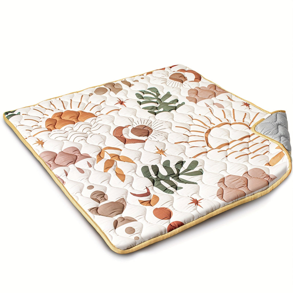 Baby Play Mat 50x50", Super Soft Anti-Slip Machine Washable Playpen Crawling Activity Mat for Floor & Picnic, Animal Alphabets, Boho Nature, Rainbow, Geometry, High Contrast, USA Map & Vehicles