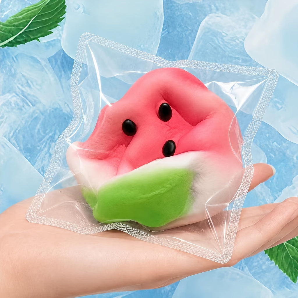 Watermelon Squeeze Toy - Soft Squishy Stress Relief Fidget Toy, Kids Party Favor & Classroom Reward - Christmas, Halloween, Easter, Eid & Thanksgiving Gift