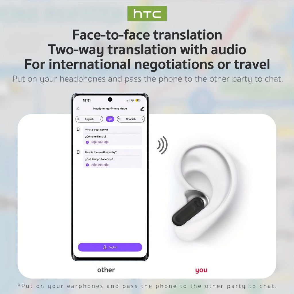 AI Translator Headset - Real-Time Translation in 131+ Languages, Wireless, Touch Control, Smart LCD Screen, Gaming Mode, Compatible with PC, Phone & Tablet for Travel, Business & Everyday Use