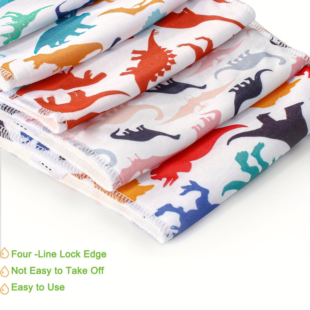 10-Pack Baby Burp Cloths for Newborn Boys & Girls, Large Neutral Baby Washcloth Burp Rags, Era of Dinosaurs, Fox Home, Steel Roses, Pink Florals, Simple Beige, Pink Peach & Pink Starlink