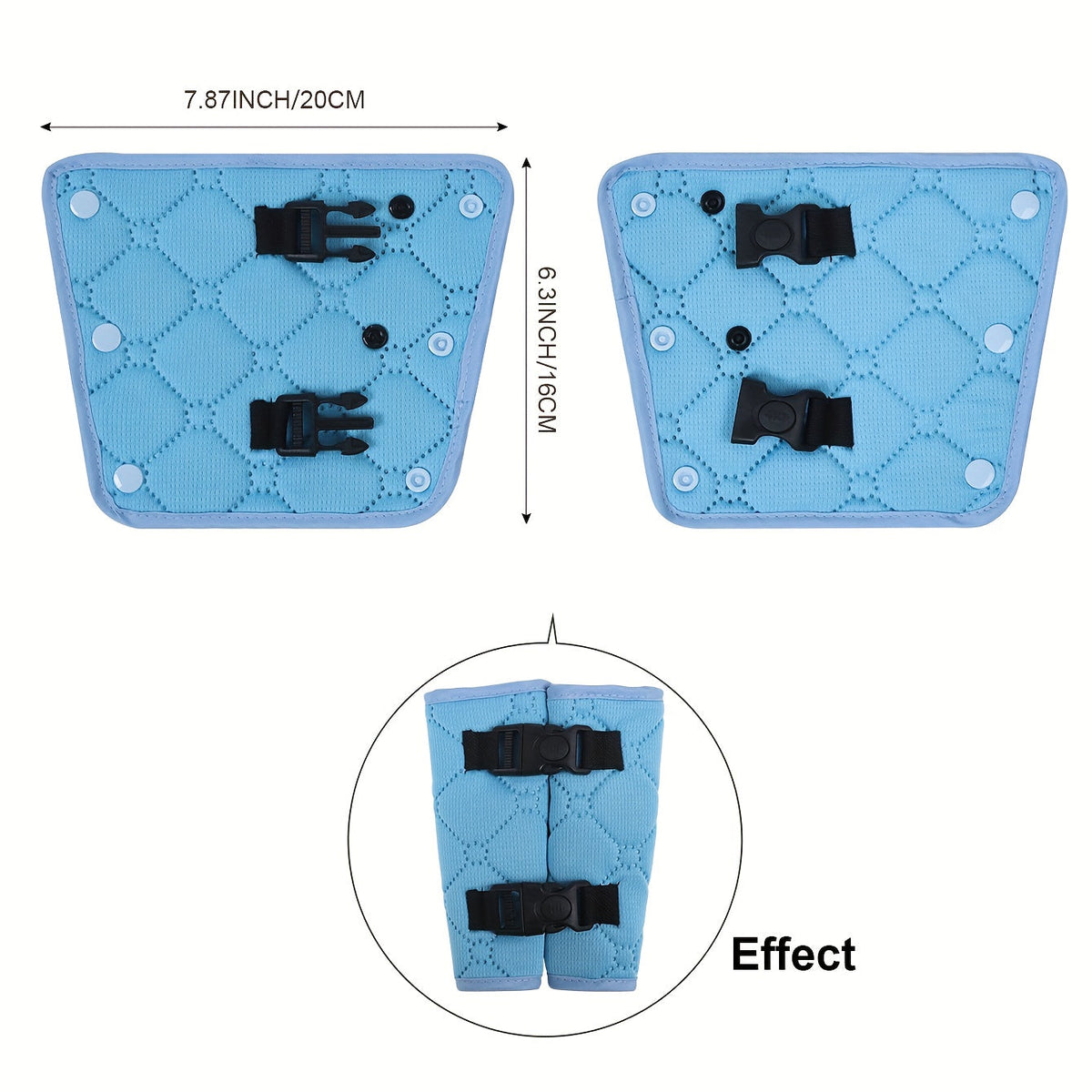 Child Car Seat Belt Protector & Shoulder Cover Set, Baby Safety Seat Anti-Kick Strap Pad for Car Stroller & Multi-Scene Use, 5 Colors Including Black Grey Sky Blue & Navy