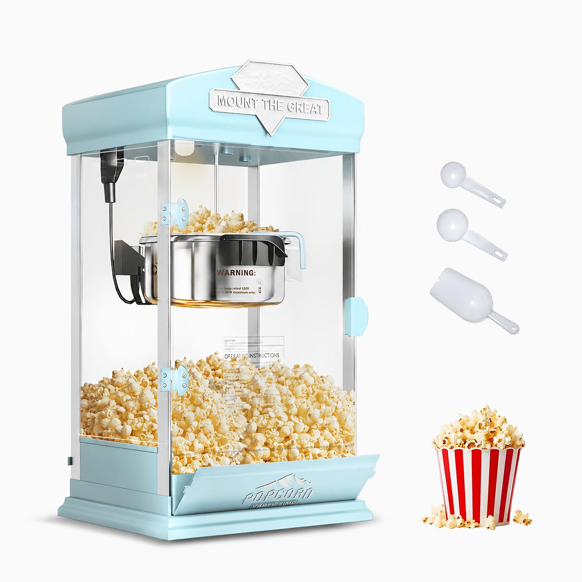 Popcorn Machine 8oz–32oz Commercial-Grade Countertop Popcorn Maker with 3-Switch Control for Home Movie Theater Parties & Game Nights – Multiple Sizes & Colors