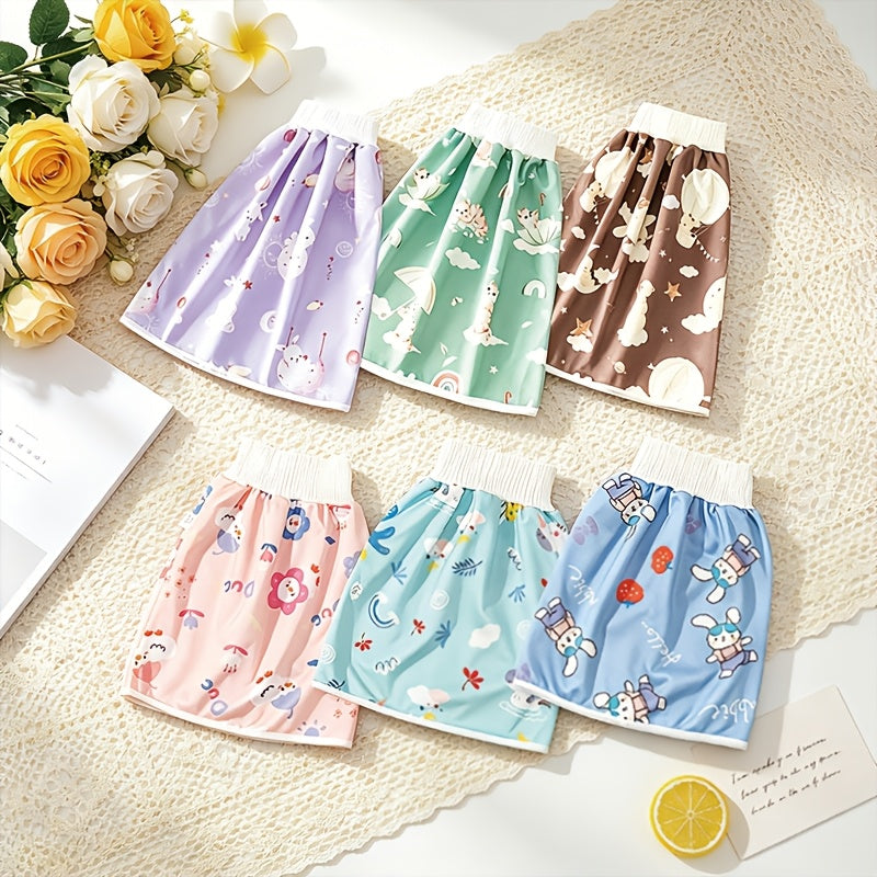 6-Piece Baby Potty Training Pants, Washable Reusable Diaper Cover Learning Pants with Breathable Nappy Skirt Pocket, All-Season Style, Size M (0-4T) & L (4-8T)
