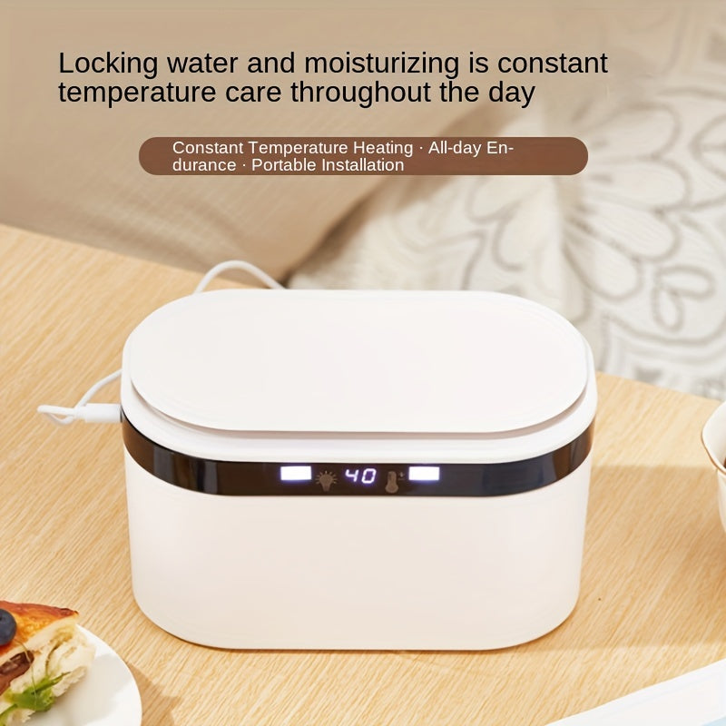 USB Portable Wet Wipe Warmer Heater, Constant Temperature Even Heating Moisturizing Tissue Dispenser Heater, Prevents Drying Reusable Baby Wipe Warmer for Diaper Changes, White