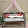 Baby Crib Dome Jacquard Mosquito Net, Extra-Large Densely Woven Breathable Sheer Crib Canopy Net Cover, Decorative Baby Nursery Curtain for Cribs & Cradles, Tender Pink Yellow & Blue