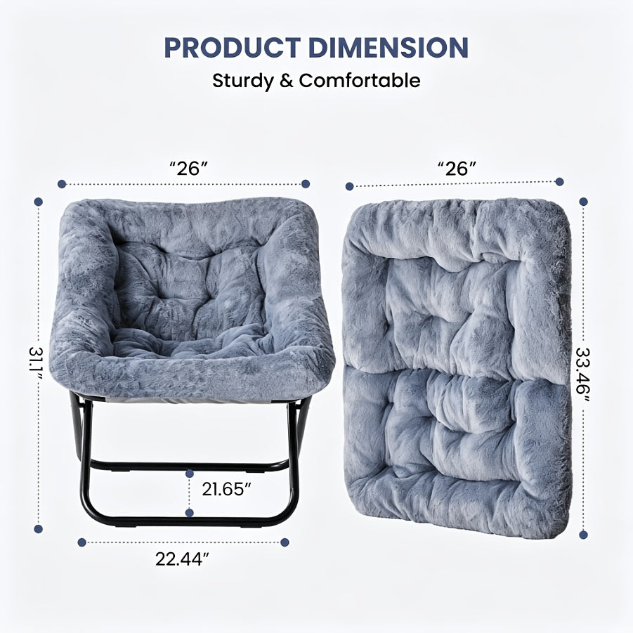 Luxury Plush Velvet Vanity Chair Round & Square – 300 LB Capacity Dressing Room Stool for Bedroom Makeup Table in White Pink Gray