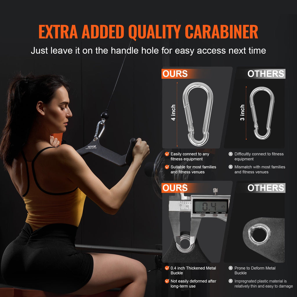 Lat Pulldown Bar Cable Machine Attachment Set 5-Piece Solid Steel V-Bar T-Bar Handle for Home Gym & Commercial Use, 550kg Capacity, Non-Slip Grip, Universal Carabiner Fit – Build Back, Biceps & Triceps