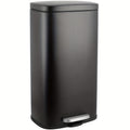 Stainless Steel Step Trash Can 7.93 Gallon – Soft-Close Hinged Lid Odor-Seal Waste Bin with Removable Inner Bucket for Kitchen Bathroom Bedroom in 6 Colors