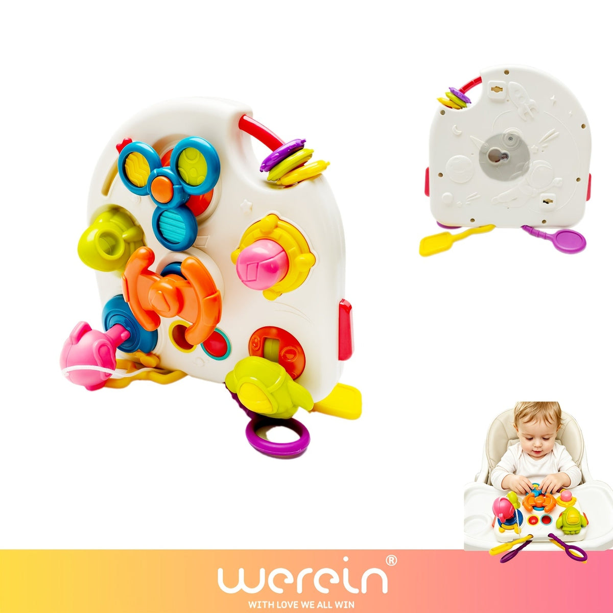 10-in-1 Toddler Busy Board, Multi-Scenario Adaptable Sensory & Educational Activity Toy, Early Education Teaching Game for Kids, Back to School Study Supplies & Learning Gift