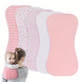 5-Pack Soft Absorbent Baby Burp Cloths, Anti-Spit-Up Newborn Burp Rags & Baby Washcloths for Girls, Gentle Skin-Friendly Burp Cloth Set, Pink