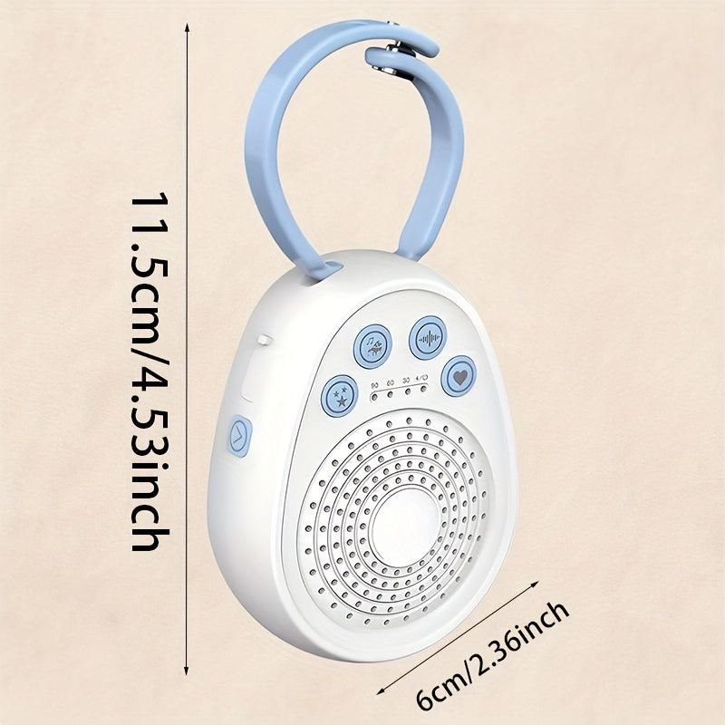 Portable White Noise Sleep Sound Machine, 20 Soothing Sounds with Timer & Memory Function, Rechargeable 1000mAh USB Baby Sound Machine for Sleep, Office & Travel, Suitable for Ages 0-6