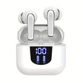 Bluetooth 5.4 Wireless Earphones - 13mm Speakers, Extra Long Playtime, Type-C Fast Charging, Stereo In-Ear with Mic - iPhone & Android, Gaming, Business & Sports - White, Black, Pink & Purple