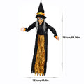 Halloween Voice-Activated Talking Witch Decoration – Animated Speaking Witch Pendant for Indoor Outdoor Haunted House Party Decor