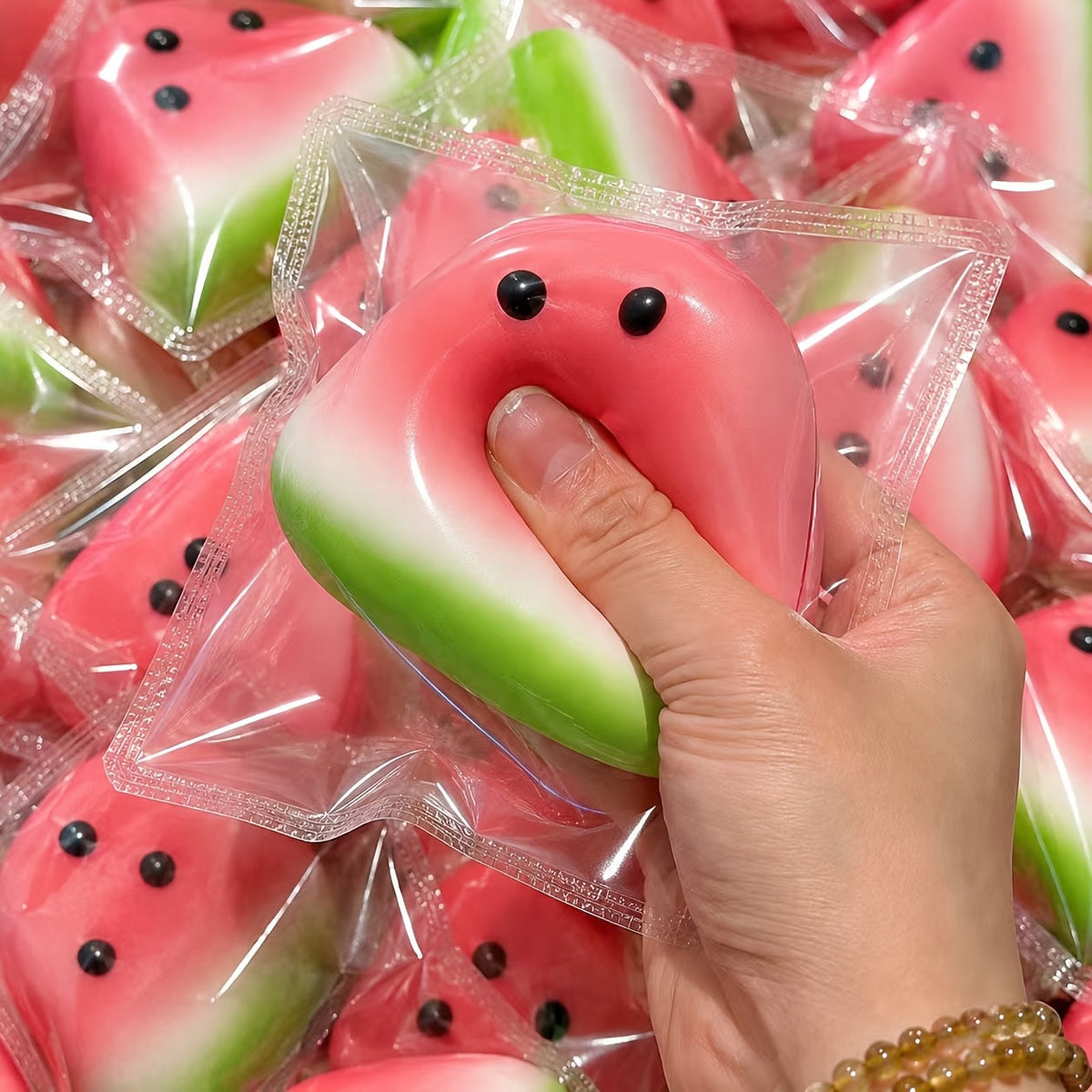 Watermelon Squeeze Toy - Soft Squishy Stress Relief Fidget Toy, Kids Party Favor & Classroom Reward - Christmas, Halloween, Easter, Eid & Thanksgiving Gift