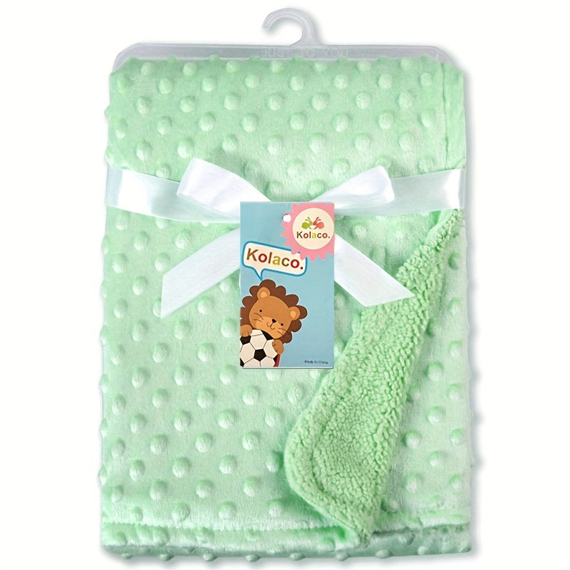 Soft Fleece Baby Blanket for Boys & Girls, Cozy Solid Color Infant Swaddle Throw for Newborns & Toddlers, Lightweight Warm Blanket for Crib Stroller & Travel, Baby Shower & Holiday Gift