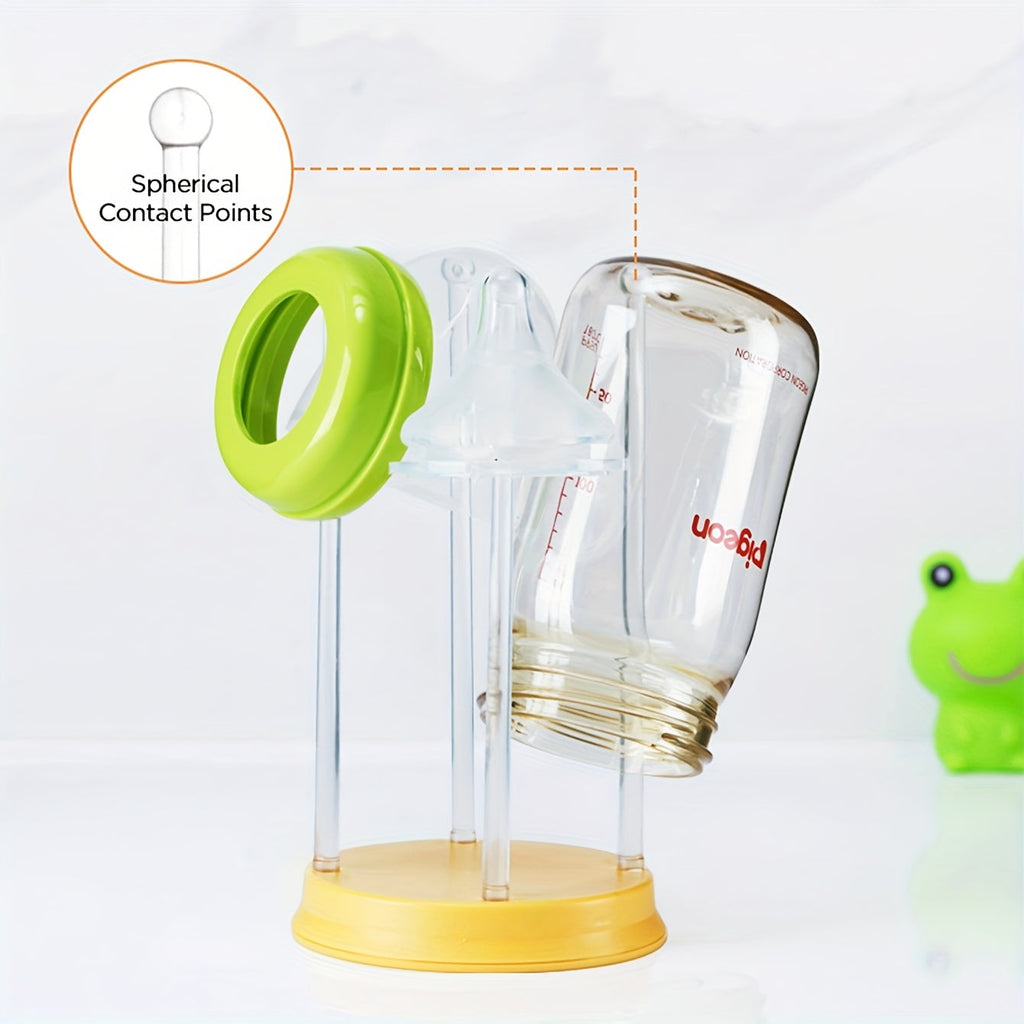Travel Baby Bottle Brush Cleaning Set, Extendable Bottle Brush with Nipple Brush Straw Cleaner Built-In Drying Rack & Soap Dispenser, Portable Bottle Cleaning Kit for Home & Travel