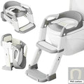 3-in-1 Portable Potty Training Toilet Seat Adjustable Height Collapsible Non-Slip Soft Padded for Home and Travel – Toddler Potty Chair Grey