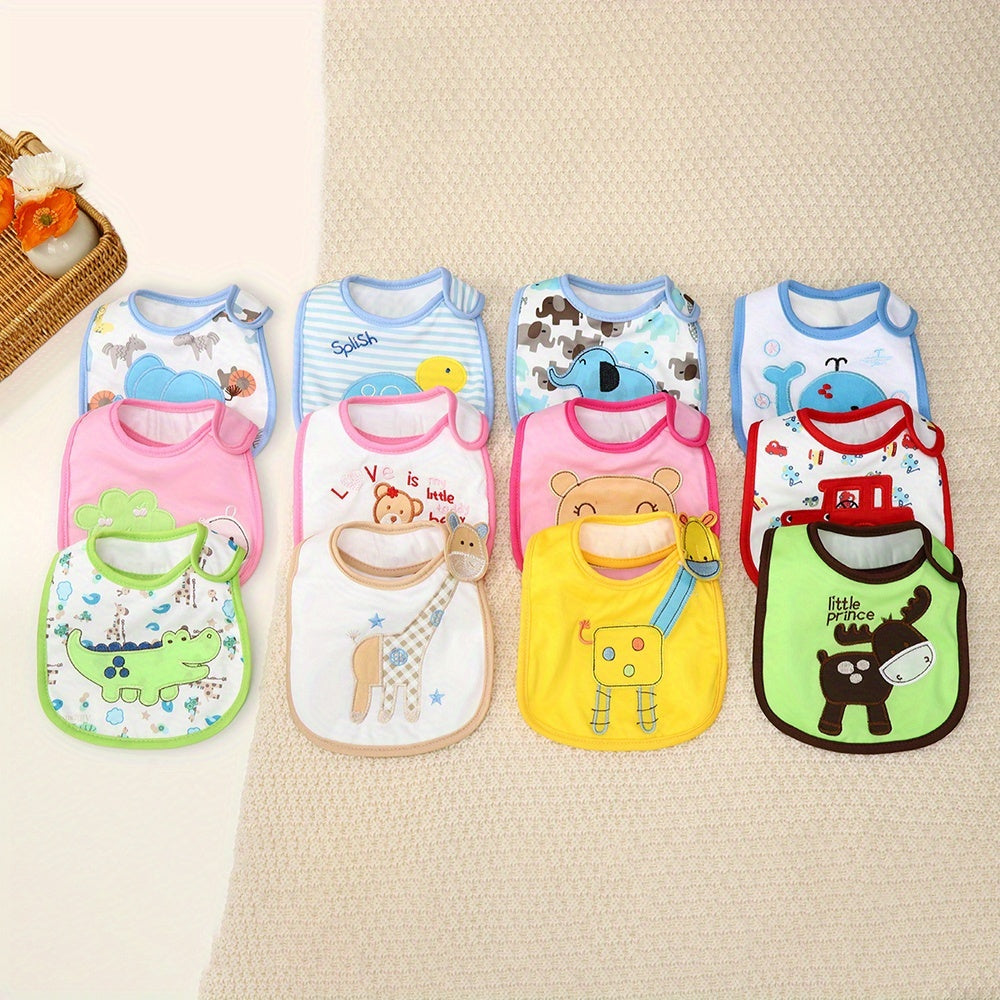 Baby Bibs Set of 5, Soft Newborn Saliva Drool Towel Bandana Bibs for Infant Toddler, Absorbent Feeding Burp Cloth for Boys & Girls, Mixed Color Baby Shower Gift