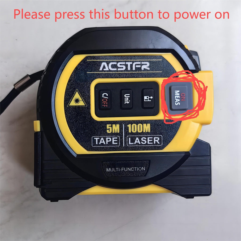 3-in-1 Laser Tape Measure – High-Precision Digital Laser Rangefinder + 16.4ft Steel Tape + Cross Laser Marking Tool (328ft Range, AAA Batteries Included)