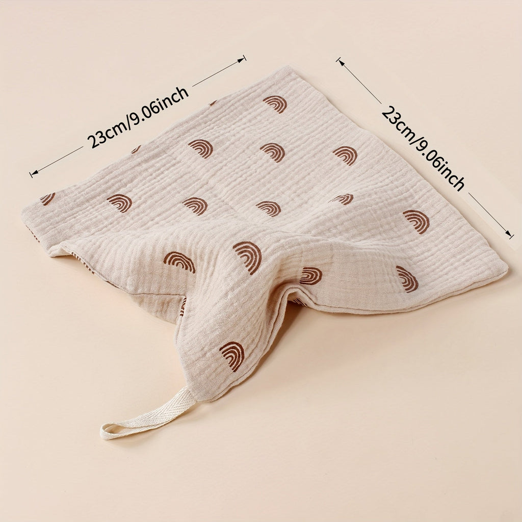 Baby Gauze Washcloths Handkerchief Towels, Soft Double-Layer Muslin Square Face Towels for Newborns & Infants, Gentle Drool & Burp Cloth for Boys & Girls, Baby Shower Gift
