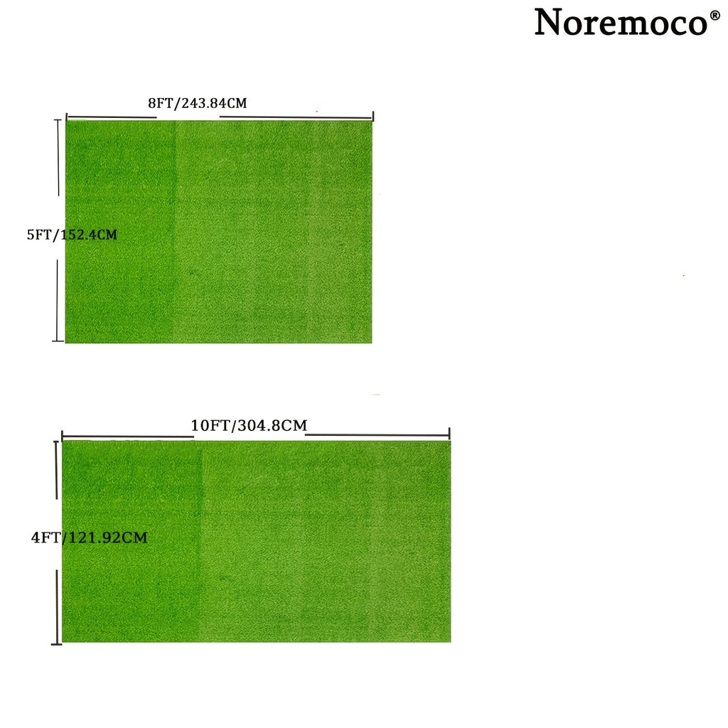 Artificial Turf Outdoor Rug - Fake Grass Lawn - 5'×8' & 4'×10' - Patio, Playground, Backyard, Pet Training, Camping & Pool