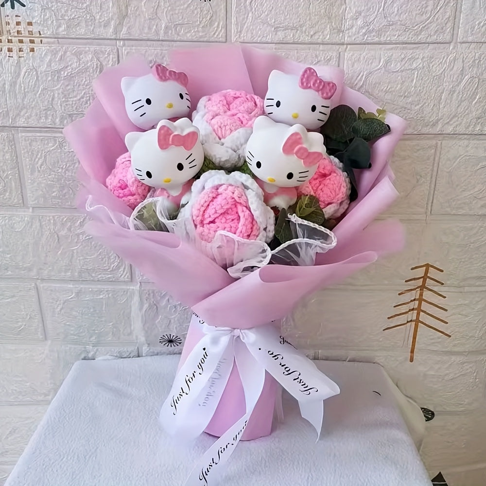 Artificial Rose Flower Arrangement – Character Design Home & Wedding Decor Photo Prop Gift for Christmas Valentine’s Day & Mother’s Day
