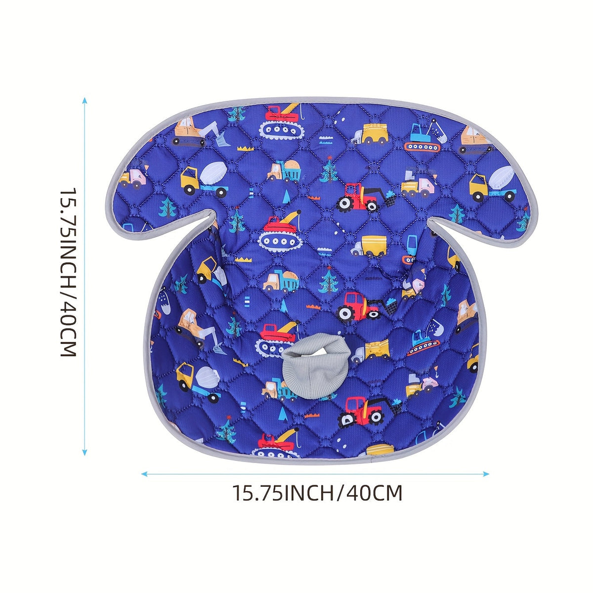 Foldable Cartoon Baby Car Seat Pad 15.75"x15.75", All-Season Cushion for Car Safety Seats Strollers High Chairs & Shopping Carts, Planet Dinosaur & Car Prints, Indoor & Outdoor Use