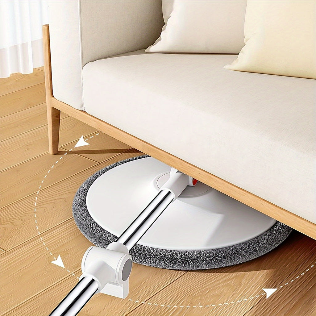 Hands-Free Spin Mop & Bucket Set with Sewage Separation – 3 Mop Head Types Rotating Floor Mop for Home Kitchen Bathroom Dry & Wet Cleaning